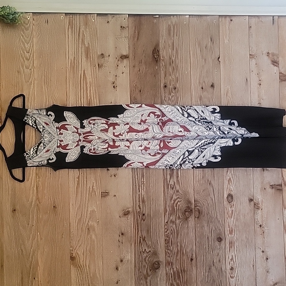 Soma XSmall Back Detail Maxi Dress Spirit Scarf Black